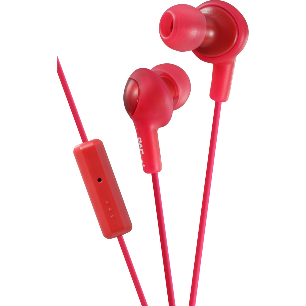 JVC HA-FR6 Gumy PLUS - Earphones with mic - in-ear - wired - noise isolating - raspberry red MPN:HAFR6R