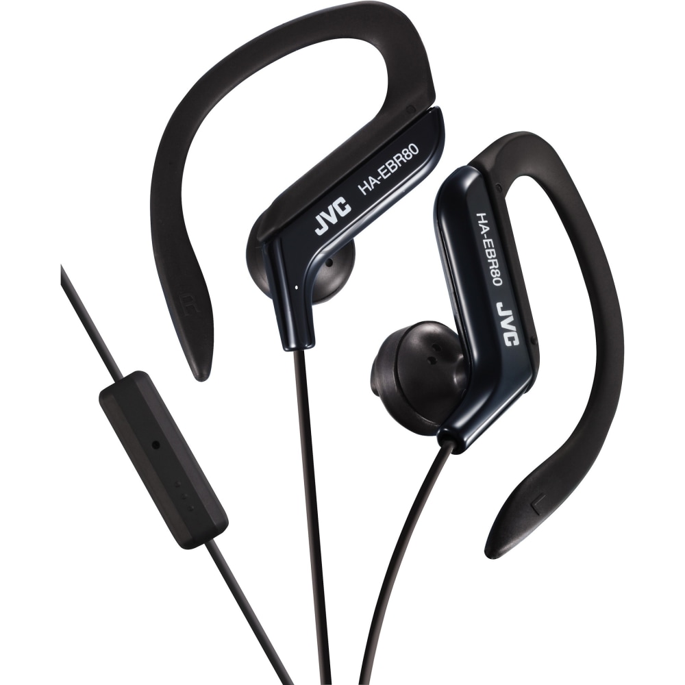 JVC In-Ear Sports Headphones With Microphone And Remote, Black, JVCHAEBR80B MPN:HAEBR80B
