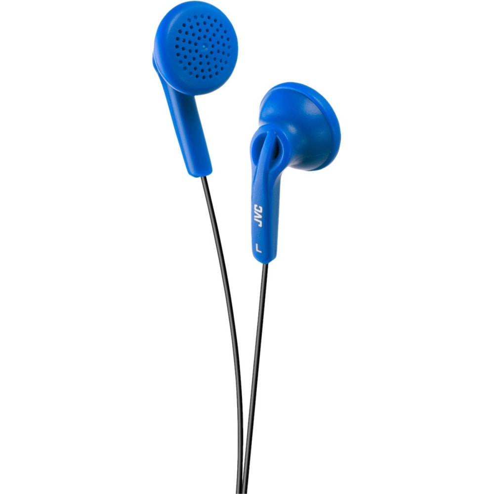 JVC Earphone - Stereo - Mini-phone (3.5mm) - Wired - Earbud - Binaural - In-ear - 3.94 ft Cable - Blue - 1 MPN:HAF12A