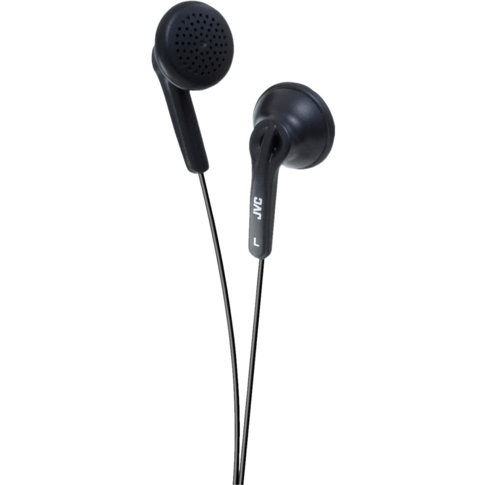 JVC Earphone - Stereo - Mini-phone (3.5mm) - Wired - Earbud - Binaural - In-ear - 3.94 ft Cable - Black - 1 MPN:HAF12B