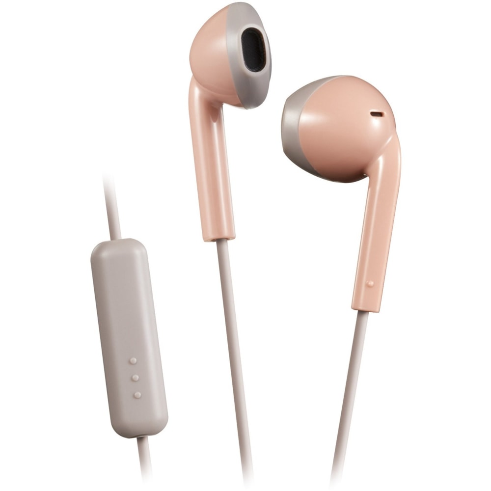 JVC Retro Earbuds - Stereo - Wired - 46 Ohm - 8 Hz to 20 kHz - Earbud - Binaural - In-ear - 3.28 ft Cable - Pink, Taupe MPN:HAF19MRB