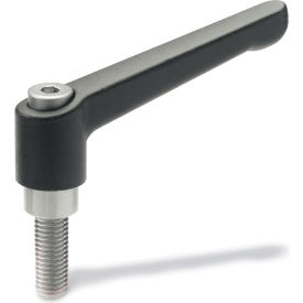 J.W. Winco 8N32A07K Zinc Die-Cast Adjustable Lever With Stainless Steel Components M8 x 32mm Stud 8N32A07K