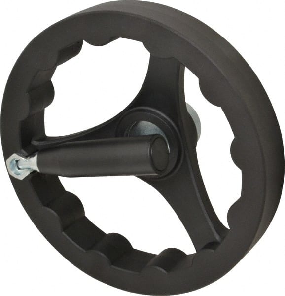 Spoked Handwheel: Revolving Handle, Matte Finish MPN:6361020