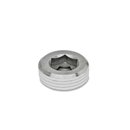 DIN906-NI-M8X1-A Threaded Plugs, Tapered Thread MPN:906-NI-M8X1-A