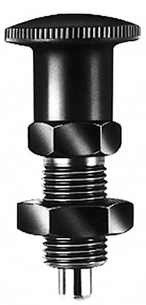 M10x1, 17mm Thread Length, 5.08mm Plunger Diam, Knob Handle Indexing Plunger MPN:617-5-M10X1-G