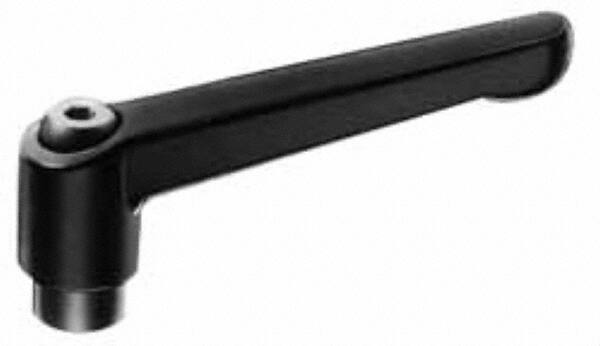 Metric Threaded Stud Adjustable Clamping Handle: M10 x 1.50 Thread, 19 mm Hub Dia, Zinc Die Cast MPN:10NA04K