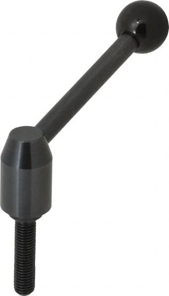 Metric Size Threaded Stud Adjustable Clamping Handle: M12 x 1.75 Thread, 19 mm Hub Dia, Steel MPN:12N50A13/E