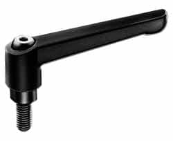 Threaded Stud Adjustable Clamping Handle: 5/16-18 Thread, 0.53