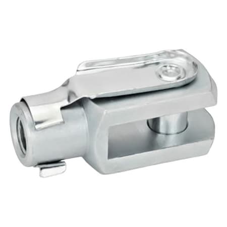 Clevis Rod Ends, Steel, Blue Passivated Zinc Plated MPN:751-B3/8-20-3/8X24L-B-ST