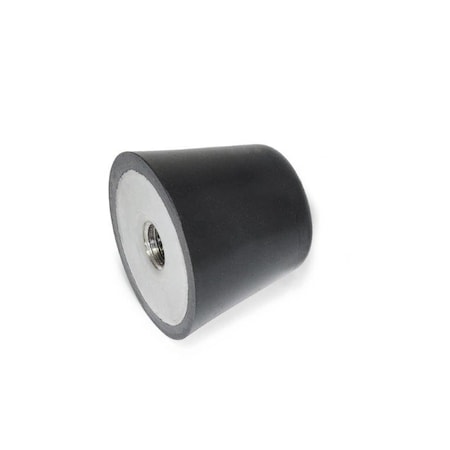 GN254-38-M8-55 Tapered Bumper Stainless - Natural Rubber - Tapped MPN:254-38-M8-55