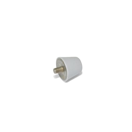 GN256-38-M8-10-55-GR Conical Bumper Stainless - Gray - Threaded Stud MPN:256-38-M8-10-55-GR