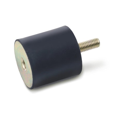 GN351.2-25-25-5/16X18-55 Rubber Bumper, 1 Tapped Hole and 1 Thrd Stud MPN:351.2-25-25-5/16-55