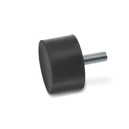 GN352-25-20-M6-S-55 Rubber Bumper Threaded Stud MPN:352-25-20-M6-S-55