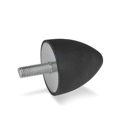 GN353-20-24-M6-S-55 Rubber Bumper Cone Threaded Stud MPN:353-20-24-M6-S-55