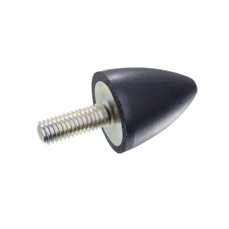 GN353.1-51-57-3/8X16-55 Rubber Bumper Cone Steel, Threaded Stud MPN:353.1-51-57-3/8-55
