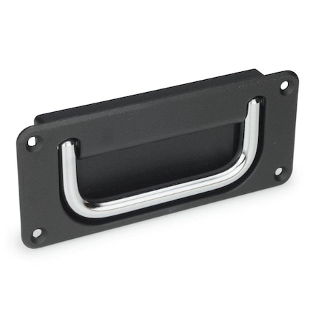 Recessed Folding Pull Handle, Black, Steel MPN:425.8-100-CR-SW-B