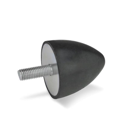 GN453-50-68-M10-S-55 Rubber Bumper Cone Stainless, Threaded Stud MPN:453-50-68-M10-S-55