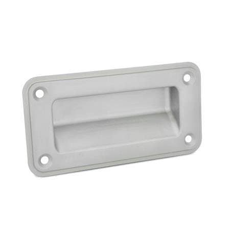 Recessed Pull Handle, Silver, SS MPN:7332-155-A-1-GS