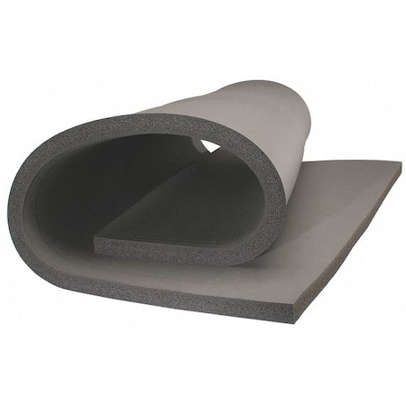 Duct Liner, 0.1 NRC, NBR/PVC Based Elastomeric, 48 in W, 100 ft L, 0.5 in Thick, Gray MPN:6RSKD048100-48