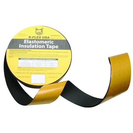 Pipe Insulation Tape, 2 in W x 30 ft L, 125 mil Thick, Buna-N Rubber/PVC, Black MPN:800-EL-018