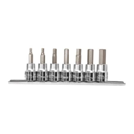 Metric Hex Bit Socket Set, 3/8