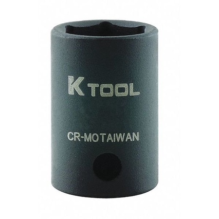 3/8 in Drive Impact Socket Standard Socket, black oxide, SAE, 5/8in., 1-3/16in.L, Hex MPN:KTI-32120