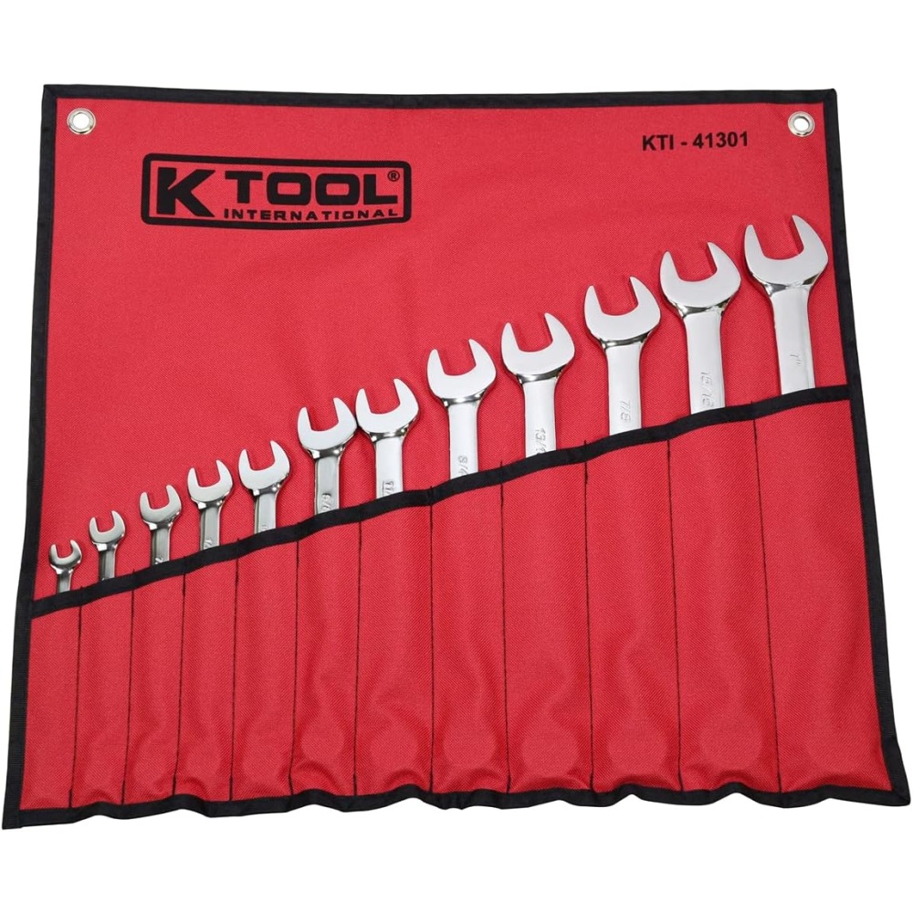 K-Tools International Wrench Set, Silver/Red, Set Of 12 Pieces MPN:KTI41301