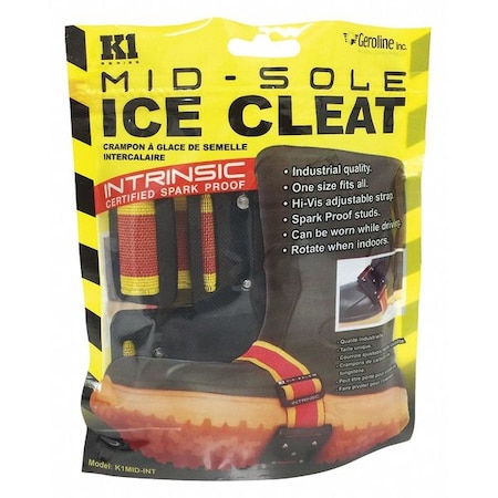 Traction Device, Mid-Sole Coverage, Strap-On, Tungsten Carbide, Stud, Fits Shoe Size Universal MPN:V8770160-O/S