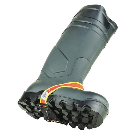 Traction Device, Mid-Sole Coverage, Strap-On, Steel, Stud, Fits Shoe Size Universal MPN:V8770360-O/S