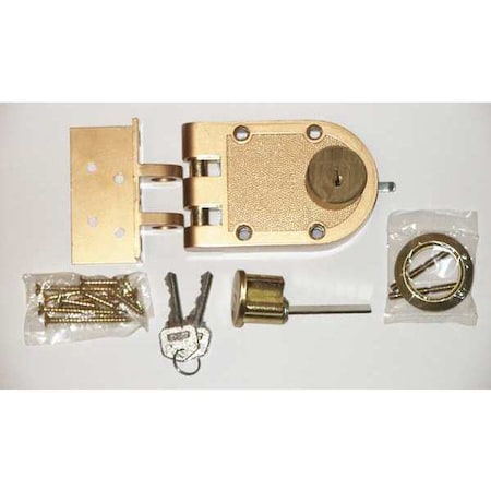 Auxiliary Lock, Jimmyproof Deadlock, Bronz, Cylinder: Double MPN:535-53-51