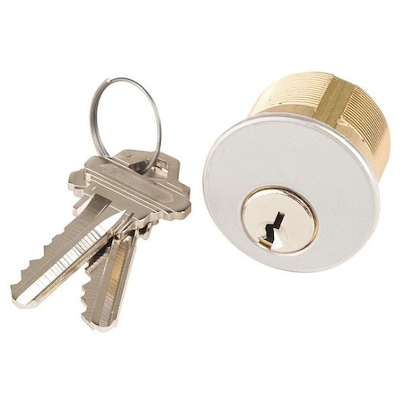 Lockset Cylinder, Satin Chrome, Keyway Type Schlage® C, 5 Pins, PK2 MPN:7165SC2-26D-KA2