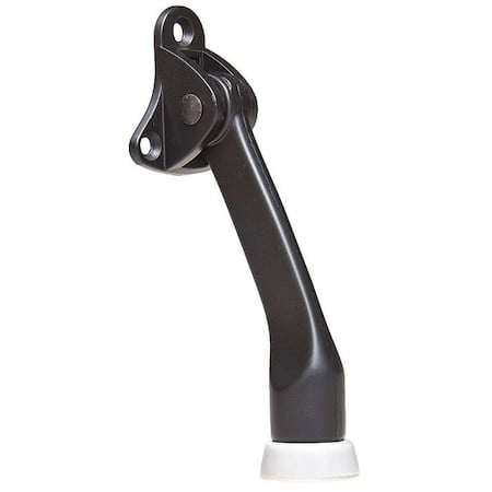 Lever Door Holder, Cast Zinc, Black, 1-55/64
