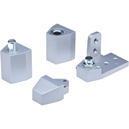 Pivot Hinge, Diecast Aluminum, Half Surface Mounting, 1 1/4 in Leaf W x 2 5/16 in Leaf H, Aluminum MPN:IL-OP-10-RH-AL FLUSH SETS