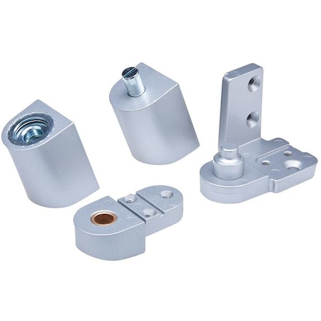 Pivot Hinge, Diecast Aluminum, Half Surface Mounting, 1 7/16 in Leaf W x 2 11/16 in Leaf H MPN:IL-OP-13-LH-AL SETS