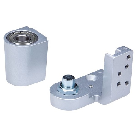Pivot Hinge, Diecast Aluminum, Half Surface Mounting, 1 7/16 in Leaf W x 2 3/8 in Leaf H, Aluminum MPN:IL-OP-18-LH-AL BOTTOM SET