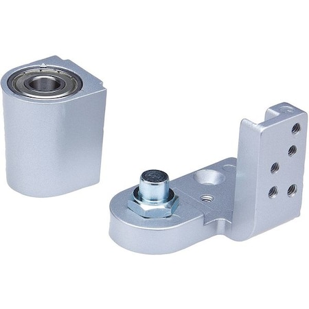Pivot Hinge, Cast aluminum, Half Surface Mounting, 1 7/16 in Leaf W x 2 3/8 in Leaf H, Aluminum MPN:IL-OP-18-RH-AL BOTTOM SET
