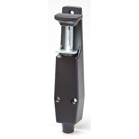 Plunger Door Holder, Cast Zinc, Black, 7-3/4