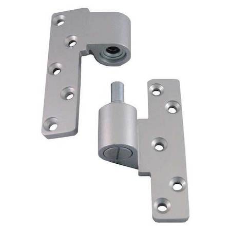 Pivot Hinge, Diecast Aluminum, Surface Mounting, 1 1/8 in Leaf W x 5 in Leaf H, Aluminum MPN:IP-10-RH-AL