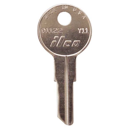 Key Blank, Brass, Type Y11, 5 Pin, PK10 MPN:01122-Y11