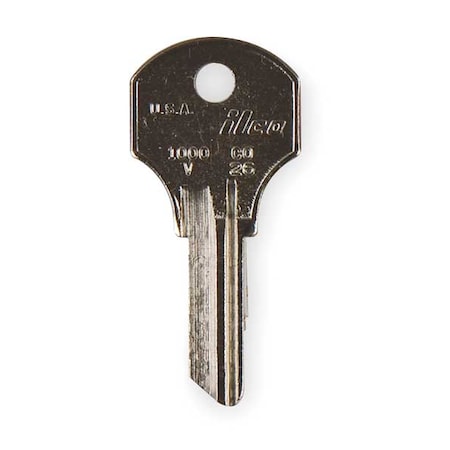 Key Blank, Brass, CCL, Pins 6, PK10 MPN:1000V-CO26
