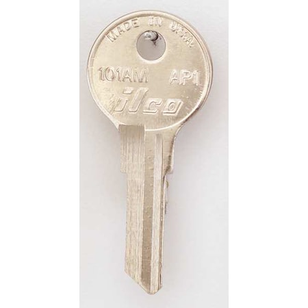 Key Blank, Brass, Type AP1, 6 Pin, PK10 MPN:101AM-AP1