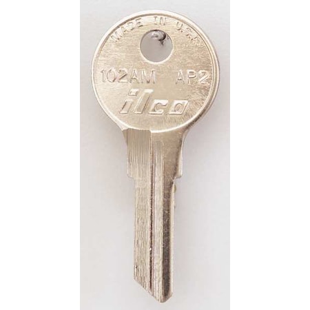 Key Blank, Brass, Type AP2, 6 Pin, PK10 MPN:102AM-AP2