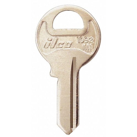 Key Blank, Brass, Type M1, 4 Pin, PK10 MPN:1092-M1