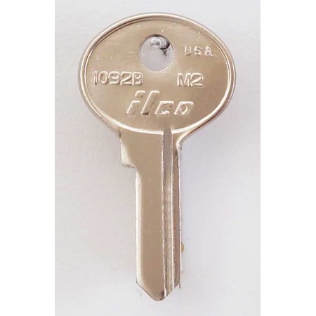 Key Blank, Brass, Type M2, 4 Pin, PK10 MPN:1092B-M2