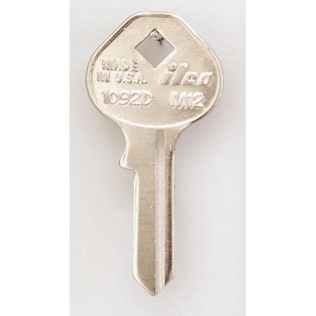 Key Blank, Brass, Type M12, 5 Pin, PK10 MPN:1092D-M12