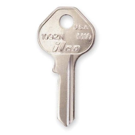 Key Blank, Brass, Type M10, 4 Pin, PK10 MPN:1092N-M10