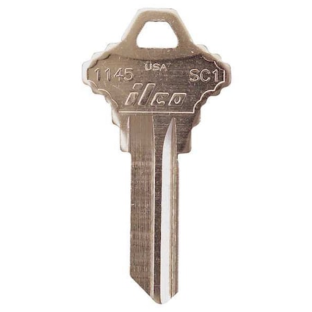 Key Blank, Brass, Type SC1, 5 Pin, PK10 MPN:1145-SC1
