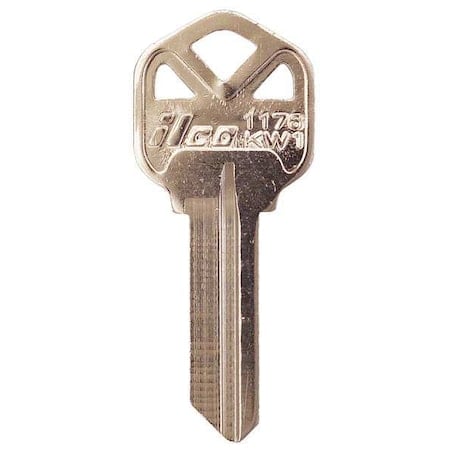 Key Blank, Brass, Type KW1, PK10 MPN:1176-KW1