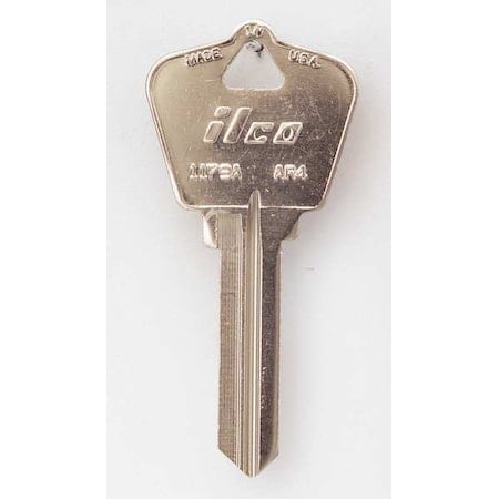 Key Blank, Brass, Type AR4, 6 Pin, PK10 MPN:1179A-AR4