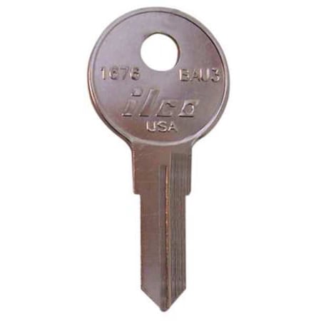 Key Blank, Type 1676-BAU3, Brass, PK10 MPN:1676-BAU3